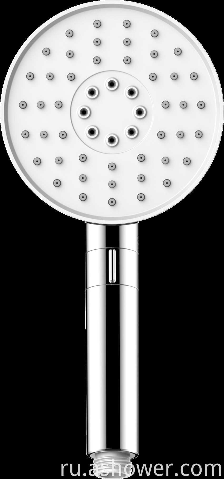 120mm Triple Function Round Push Dial Hand Shower